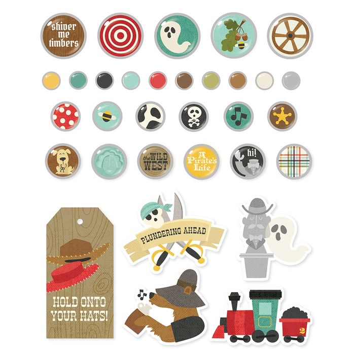 Say Cheese Frontier At The Park Decorative Brads-