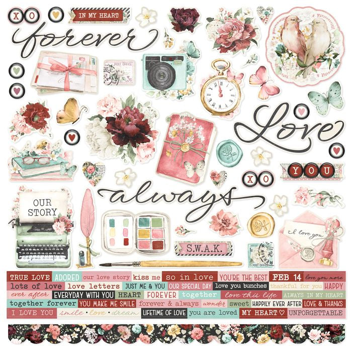 Simple Stories - Simple Vintage Love Story - Cardstock Stickers