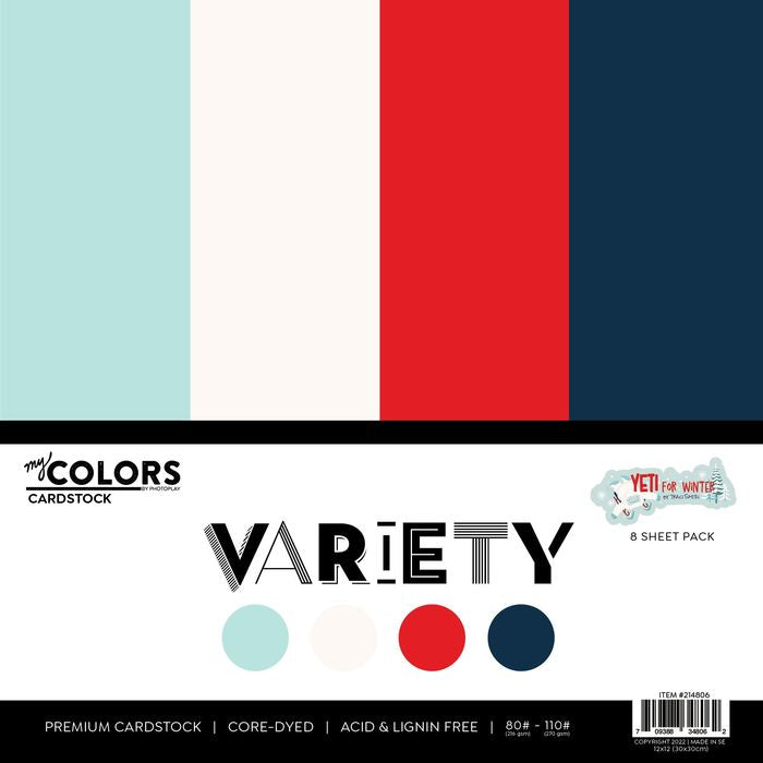PhotoPlay Cardstock Variety Pack 8/Pkg-Yeti For Winter
