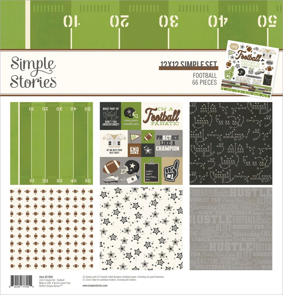 Simple Stories 12x12 Football Collection Kit