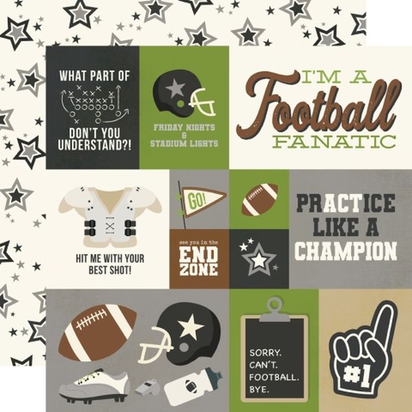 Simple Stories Football Elements DS Paper (1 Sheet)