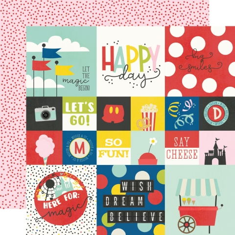 Simple Stories Say Cheese Magic: 2x2/4x4 Elements DS Paper (1 Sheet)