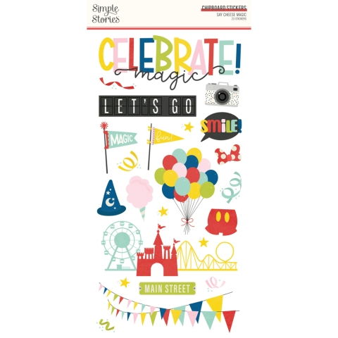 Simple Stories Say Cheese Magic: 6x12 Chipboard DS Paper (1 Sheet)