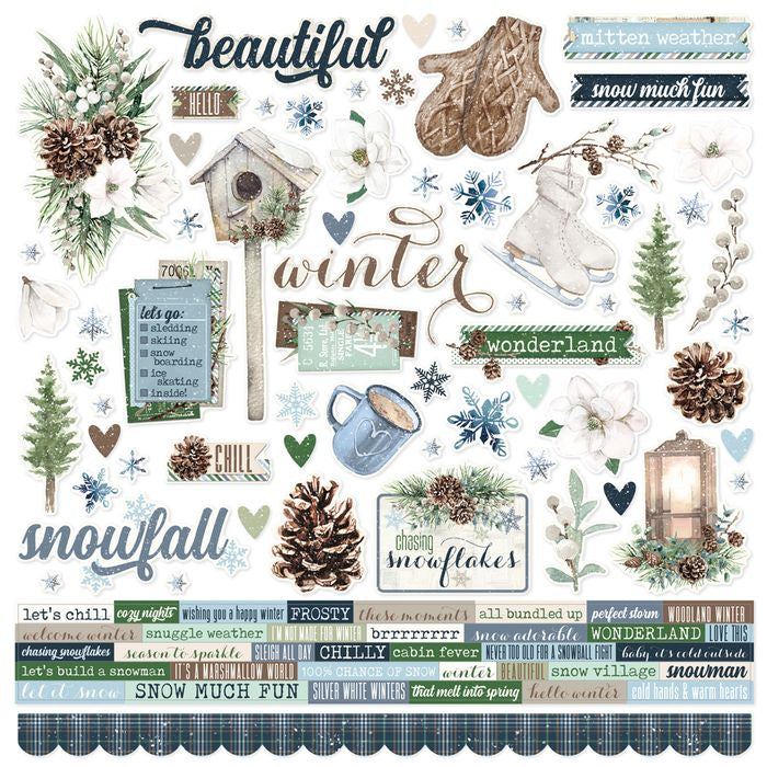 Simple Stories - Simple Vintage Fresh Snow Cardstock Stickers