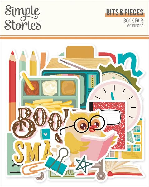 Simple Stories Book Fair Bits & Pieces, 60/Pkg