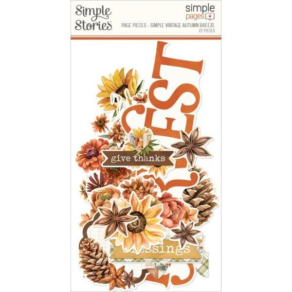 Simple Stories Simple Vintage Autumn Breeze Simple Pages Page Pieces