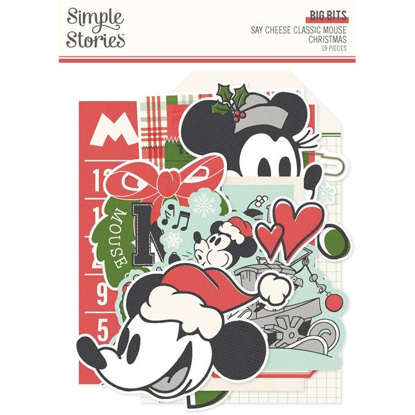 Simple Stories Say Cheese Classic Mouse Christmas Big Bits & Pieces Die-Cuts