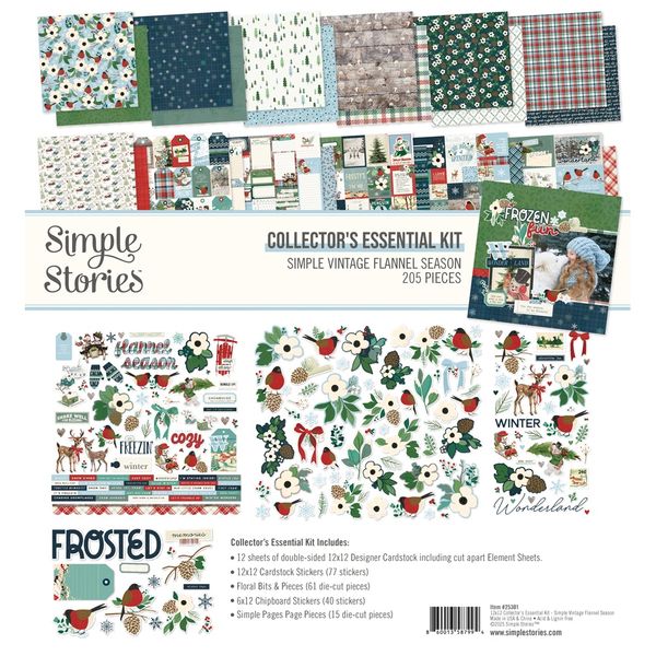 Simple Stories Simple Vintage Flannel Season 12"X12" Collector's Essential Kit