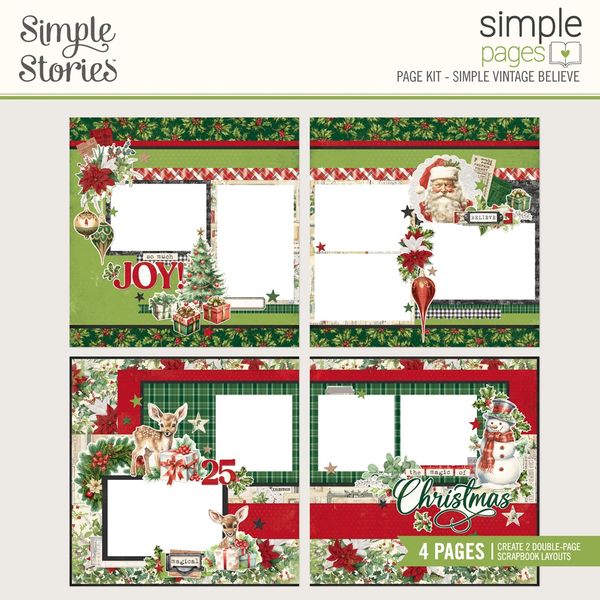 Simple Stories Simple Vintage Believe Simple Pages Page Kit