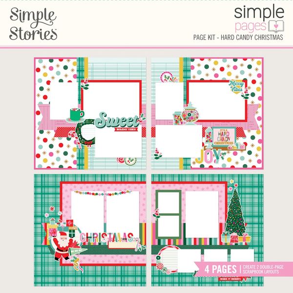 Simple Stories Hard Candy Christmas Simple Pages Page Kit