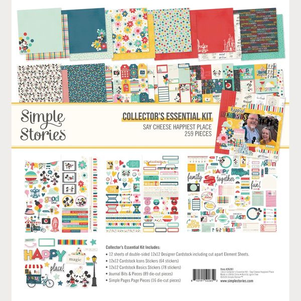 Simple Stories Collector's Essential Kit 12"X12"-Say Cheese Happiest Place