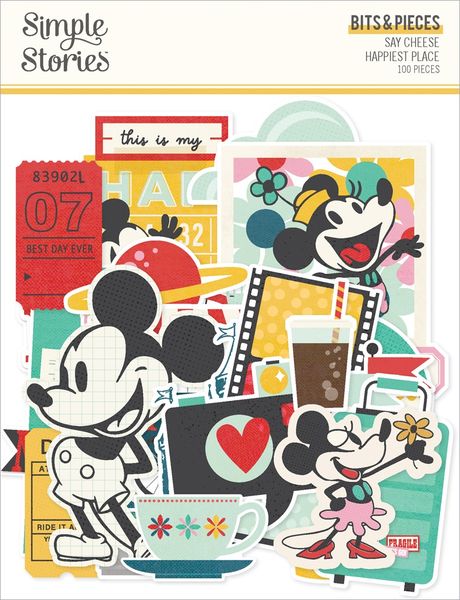 Simple Stories Bits & Pieces Die Cuts-Say Cheese Happiest Place