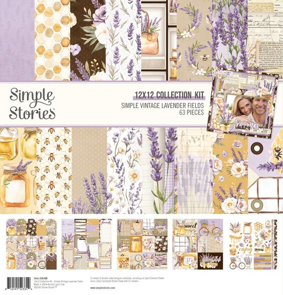 Simple Stories Collection Kit 12"X12"-Simple Vintage Lavender Fields