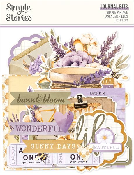 Simple Stoires Journal Bits & Pieces Die Cuts-Simple Vintage Lavender Fields