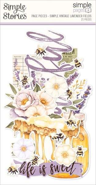 Simple Stories Simple Page Pieces Die Cuts-Simple Vintage Lavender Fields