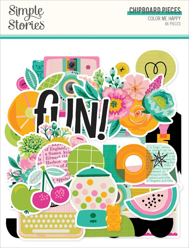 Simple Stories Chipboard-Color Me Happy