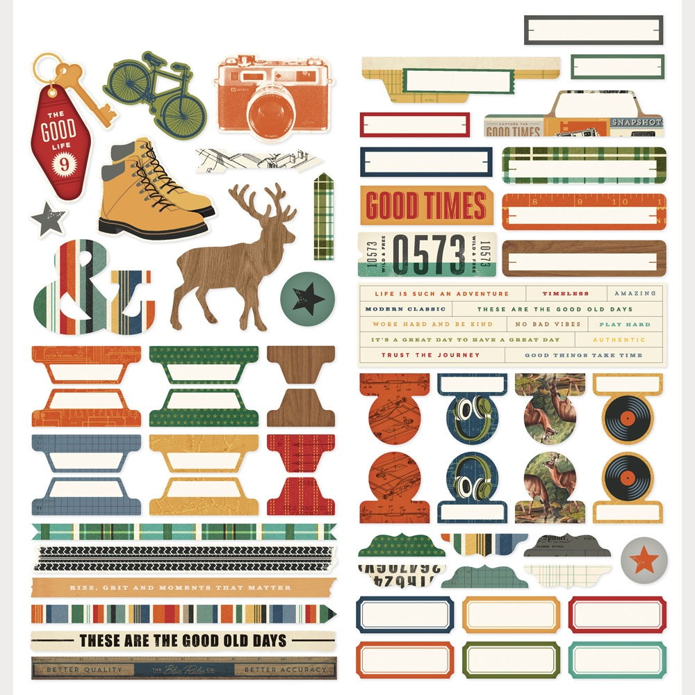 Simple Stories Basics Cardstock Stickers 12"X12"-Rustic Legend