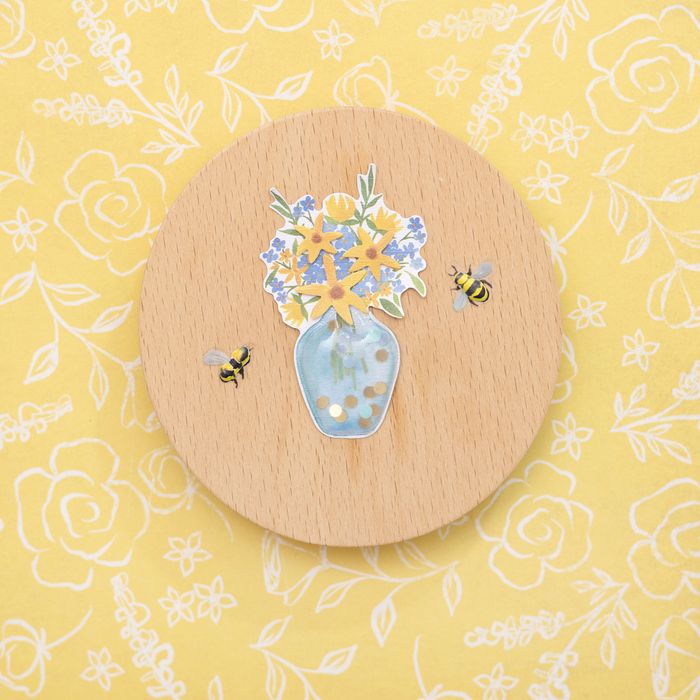 K&Company Dimensional Stickers 11/Pkg-Floral Vase
