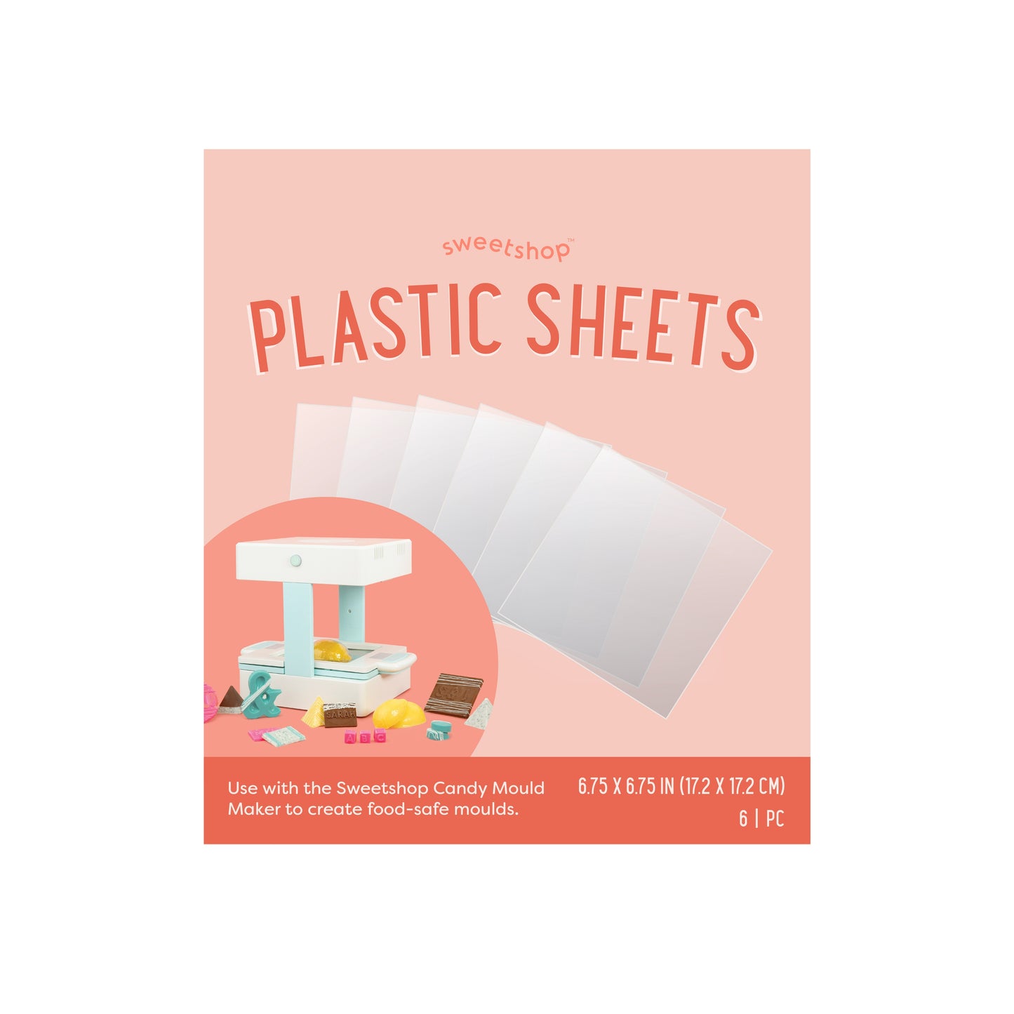 Sweetshop Candy Mould Maker Plastic Sheets 6/Pkg-