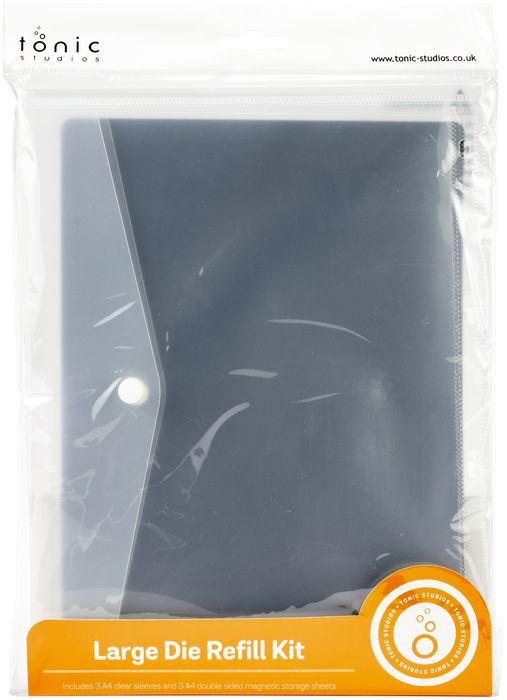 Tonic Studios Large Ring Binder Die Case Refills 3/Pkg-A4 Magnetic Sheets W/Plastic Sleeves