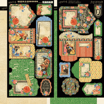 Graphic 45 Little Women Tags & Pockets