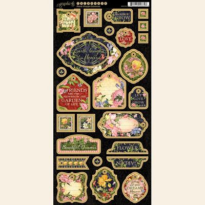 Graphic 45 Floral Shoppe Chipboard
