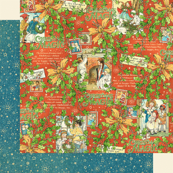 Graphic 45 Christmas Magic: Merry Memories 12x12 DS Paper (1 Sheet)