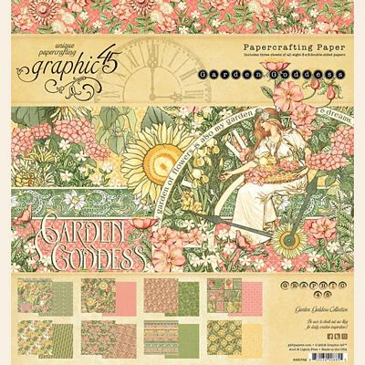 Graphic 45 Garden Goddess: 8x8 Paper Pad