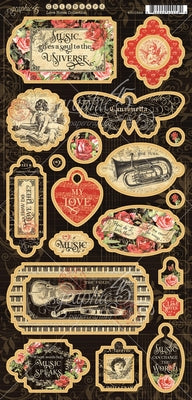 Graphic 45 Love Notes Chipboard