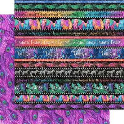 Graphic 45 Kaleidoscope: Rainbow of Color 12x12 DS Paper (1 Sheet)