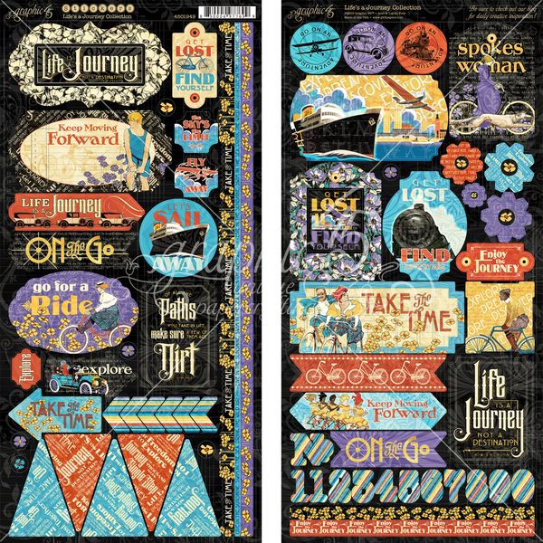 Graphic 45 Life's a Journey Stickers
