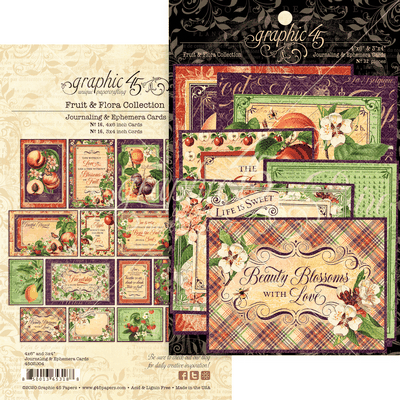 Graphic 45 Fruit & Flora Ephemera & Journaling Cards