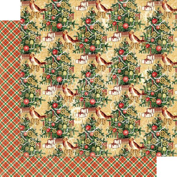 Graphic 45 Christmas Time: Trim the Tree 12x12 DS Paper (1 Sheet)