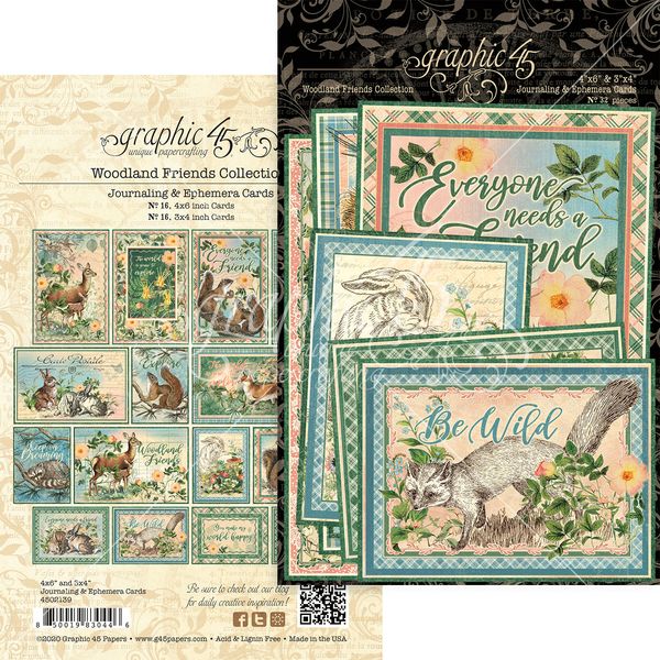 Graphic 45 Woodland Friends Ephemera & Jounaling