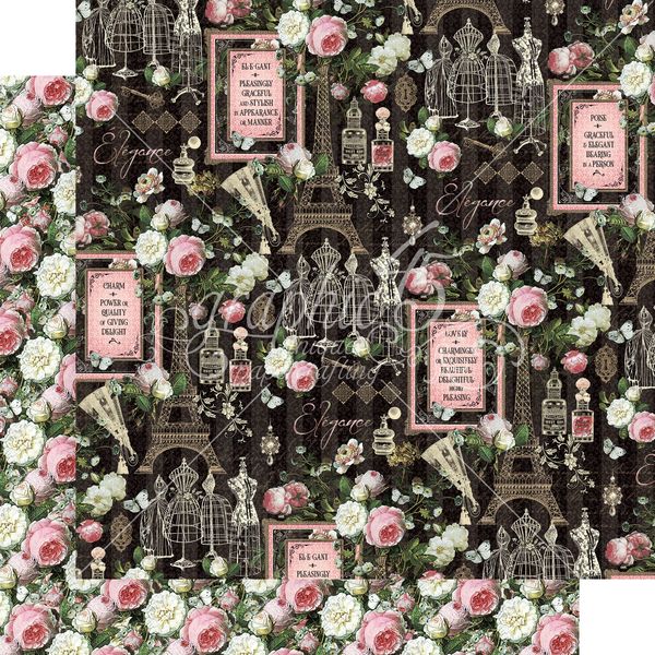 Graphic 45 Elegance: Graceful 12x12 DS Paper (1 Sheet)