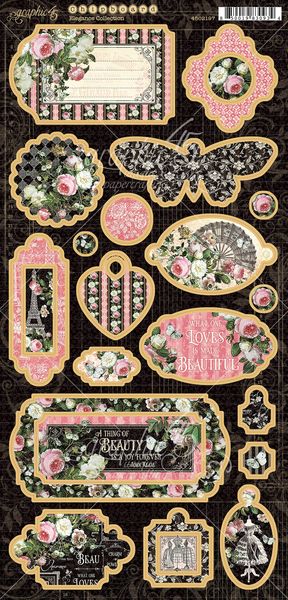 Graphic 45 Elegance: Chipboard
