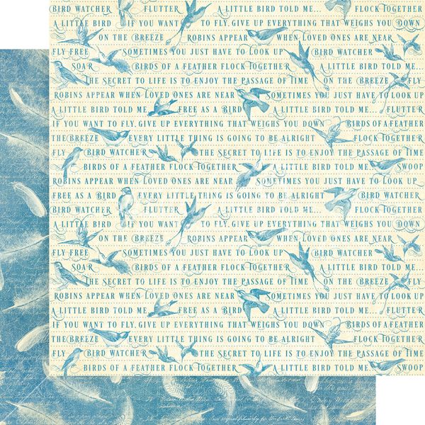 Graphic 45 Bird Watcher: Feather Your Nest 12x12 DS Paper (1 Sheet)