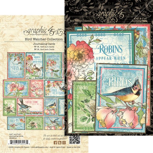 DISC - Bird WatcherPaper (1 Sheet) Journaling Cards