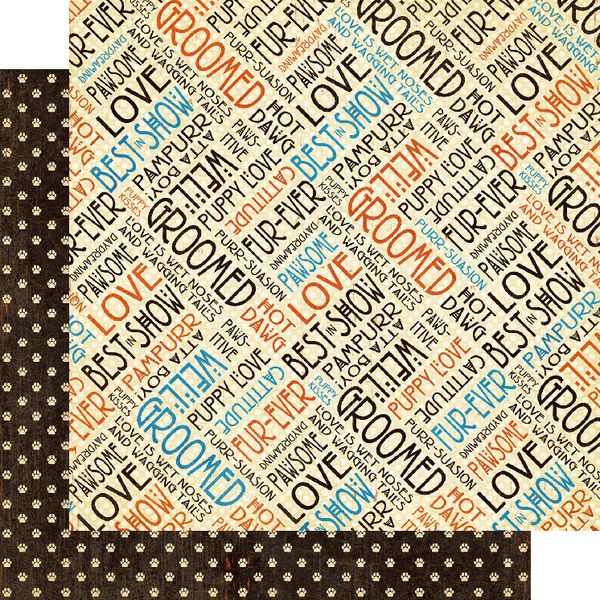 Graphic 45 Well Groomed: Atta Boy! 12x12 DS Paper (1 Sheet)