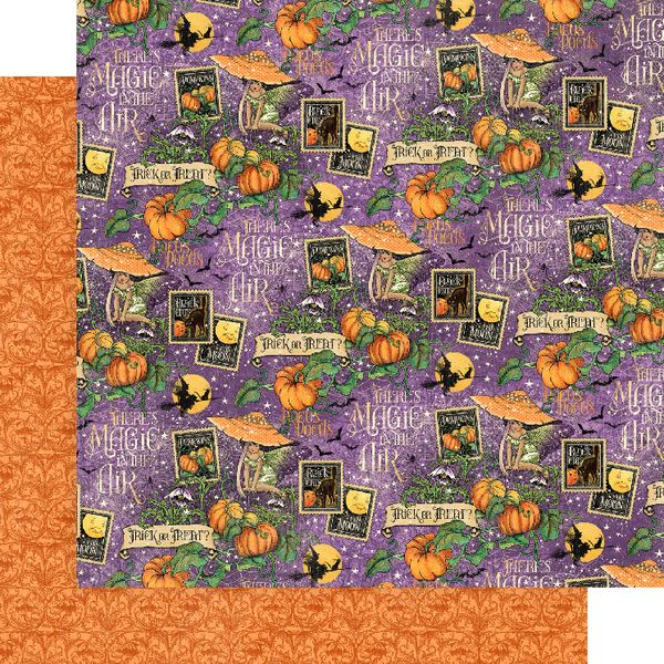 Graphic 45 Midnight Tales: Hocus Pocus 12x12 DS Paper (1 Sheet)