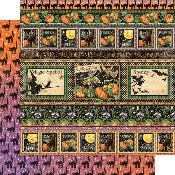 Graphic 45 Midnight Tales: Abracadabra 12x12 DS Paper (1 Sheet)