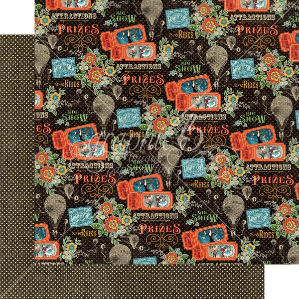 Graphic 45 Come One, Come All: The Big Show 12x12 DS Paper (1 Sheet)