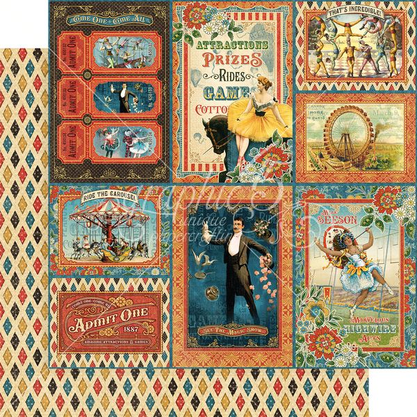Graphic 45 Come One Graphic 45 Come All:That's Incredible 12x12 DS Paper (1 Sheet)
