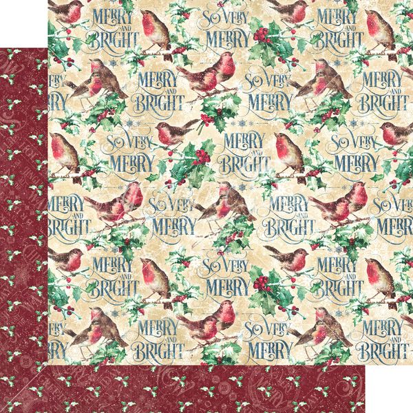 Graphic 45 Let it Snow:Holiday Happiness 12x12 DS Paper (1 Sheet)