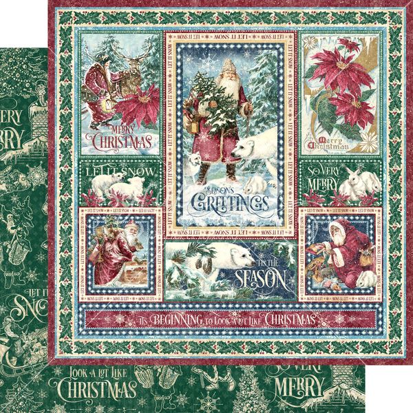 Graphic 45 Let it Snow:Winter Wonders 12x12 DS Paper (1 Sheet)