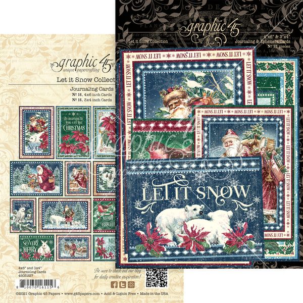 Graphic 45 Let it Snow Journaling and Ephemera