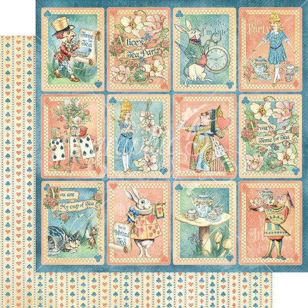Graphic 45 Alice's Tea Party: Dreamy 12x12 DS Paper (1 Sheet)