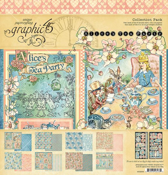 Graphic 45 Alice's Tea Party Collection Kit