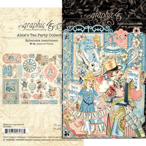 Graphic 45 Alice's Tea Party Ephemera