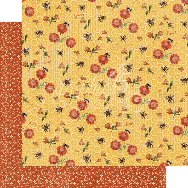 DISC Graphic 45 Let It Bee Collection: Bee My Honey 12x12 DS Paper (1 Sheet)